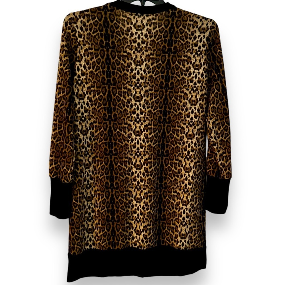 Hailife Size XL Animal Print Long Sleeve Snap Front Cardigan Sweater Coat - Picture 5 of 10